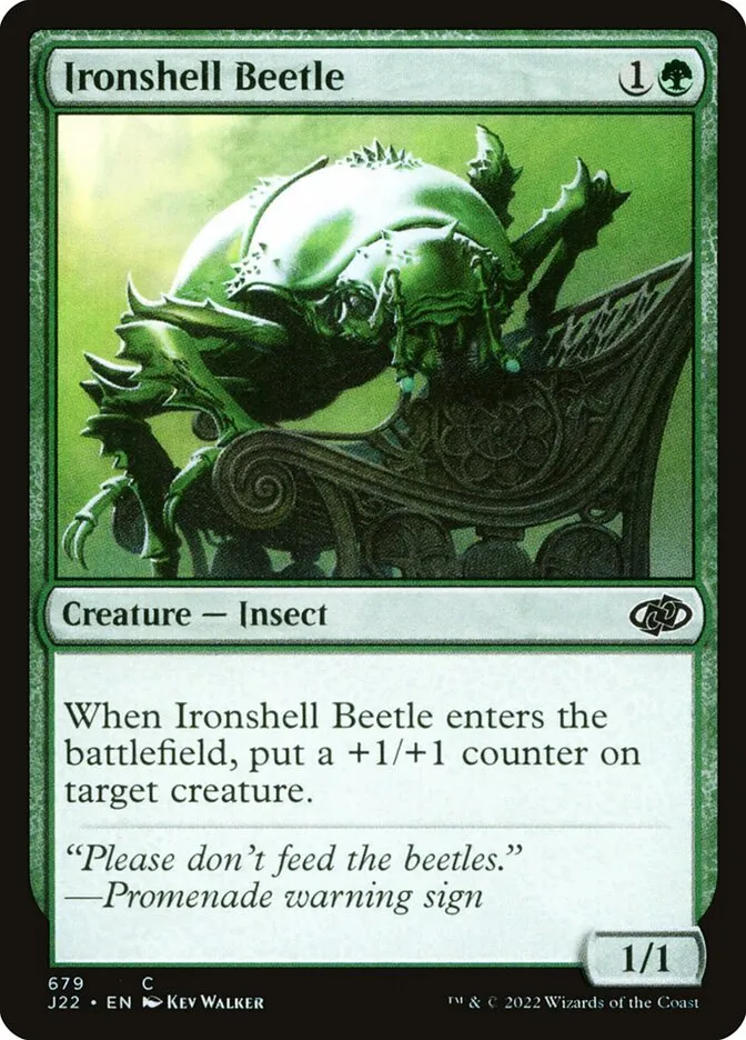 2022 Jumpstart 2022 Ironshell Beetle common #679 common card image