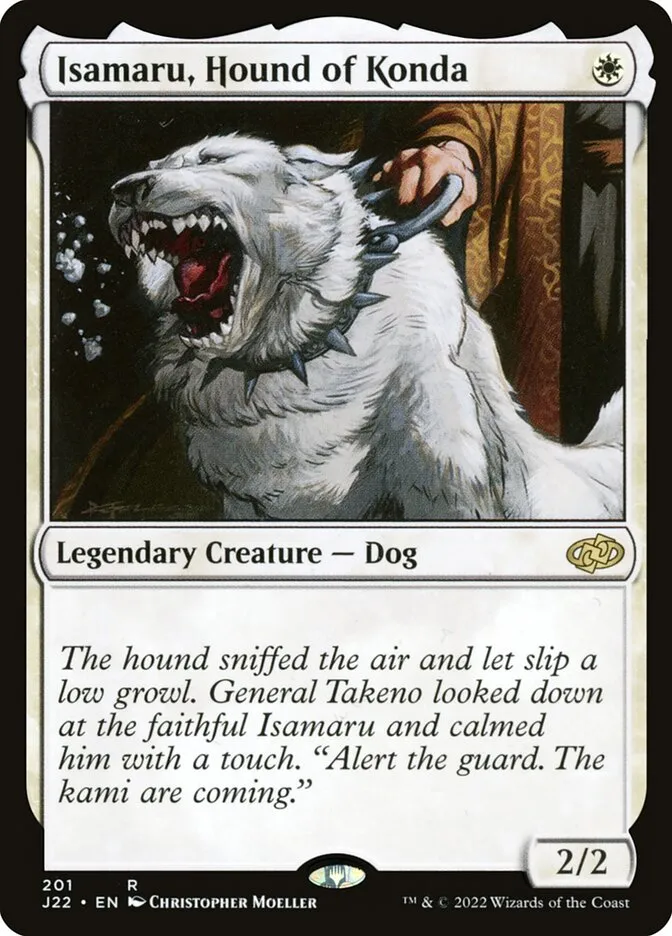 2022 Jumpstart 2022 Isamaru, Hound of Konda #201 rare card image