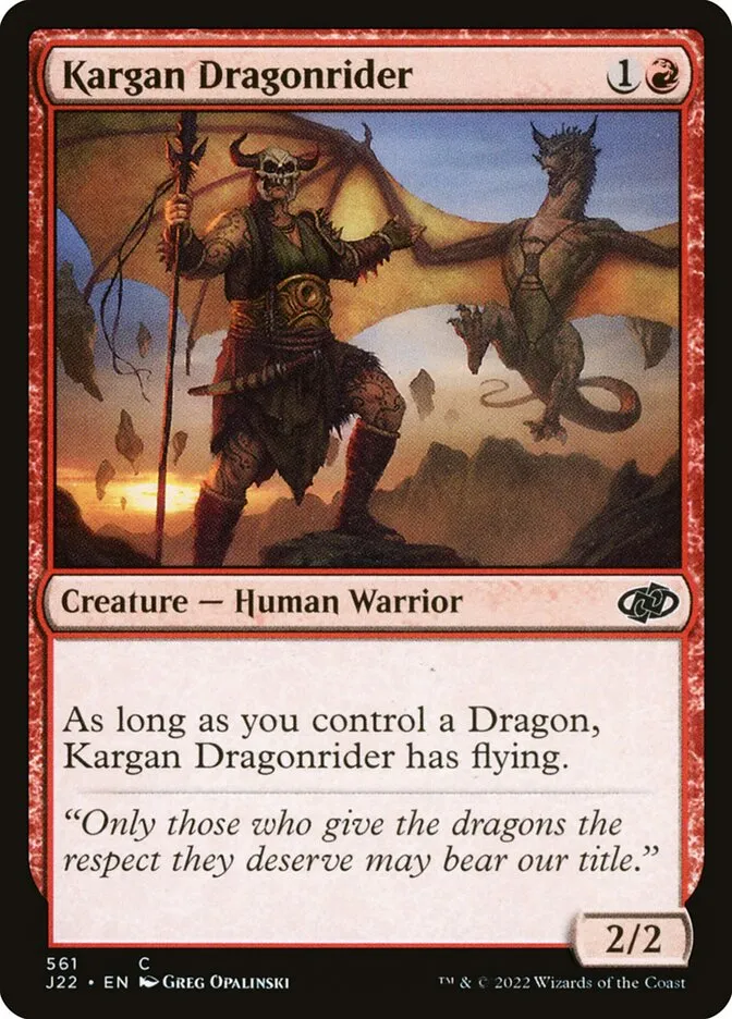 2022 Jumpstart 2022 Kargan Dragonrider #561 common card image