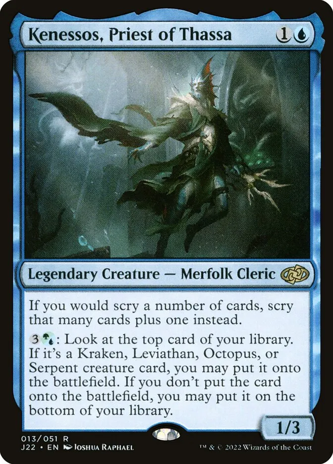 2022 Jumpstart 2022 Kenessos, Priest of Thassa #13 rare card image