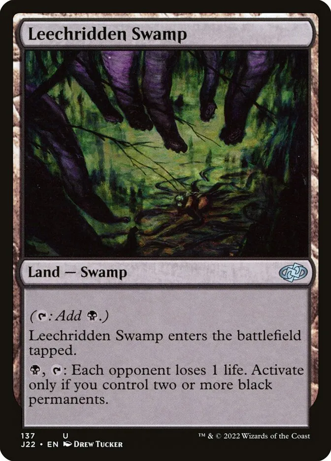 2022 Jumpstart 2022 Leechridden Swamp uncommon #137 uncommon card image