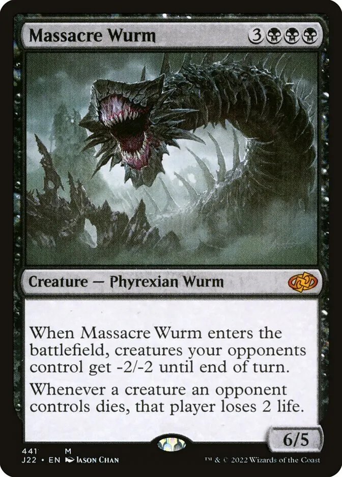 2022 Jumpstart 2022 Massacre Wurm #441 mythic card image