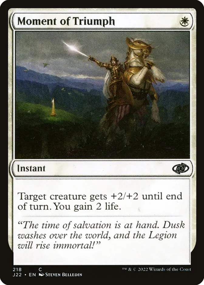 2022 Jumpstart 2022 Moment of Triumph #218 common card image