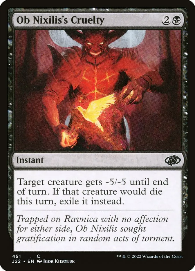 2022 Jumpstart 2022 Ob Nixilis's Cruelty #451 common card image