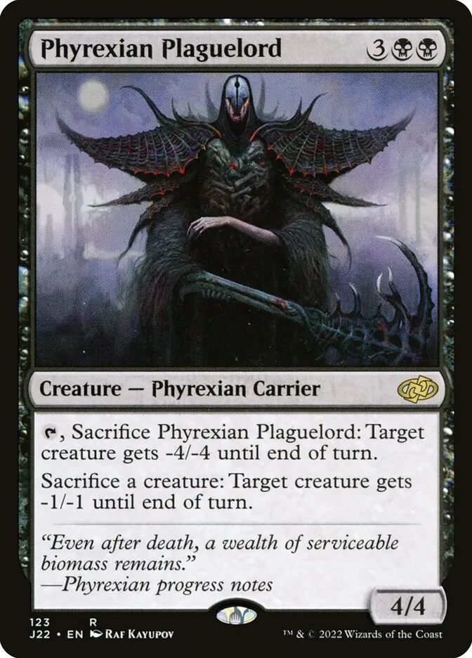 2022 Jumpstart 2022 Phyrexian Plaguelord #123 rare card image