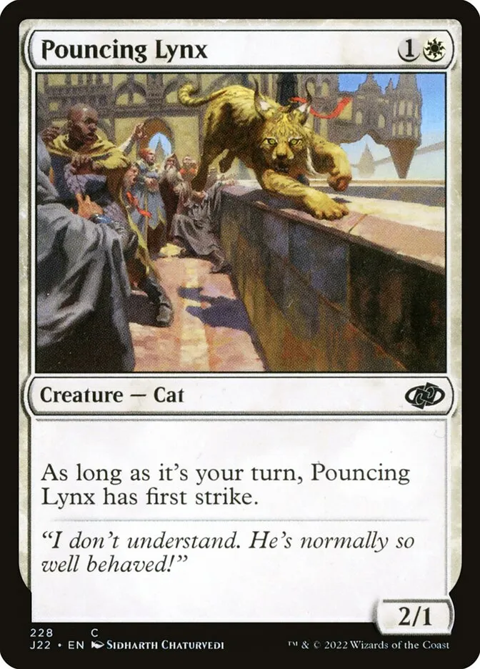 2022 Jumpstart 2022 Pouncing Lynx common #228 common card image