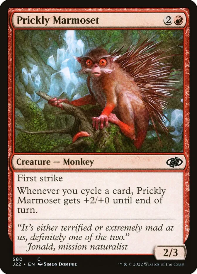 2022 Jumpstart 2022 Prickly Marmoset #580 common card image