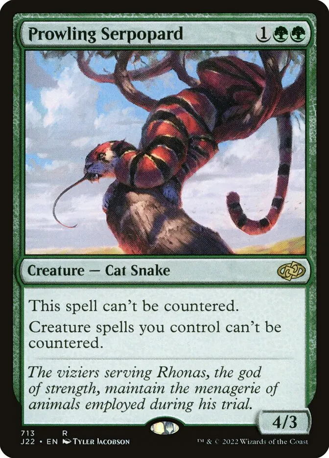 2022 Jumpstart 2022 Prowling Serpopard #713 rare card image