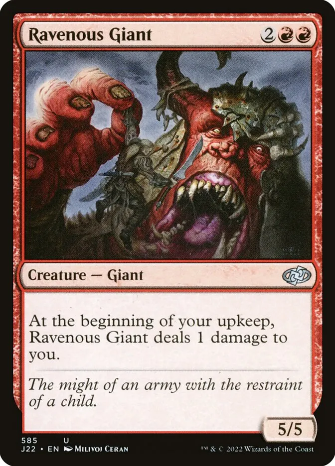 2022 Jumpstart 2022 Ravenous Giant #585 uncommon card image