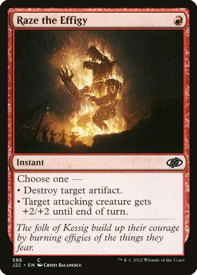2022 Jumpstart 2022 Raze the Effigy #586 common card image
