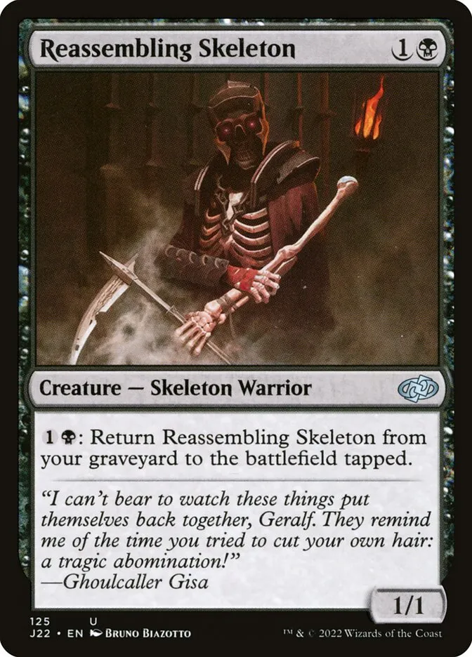 2022 Jumpstart 2022 Reassembling Skeleton uncommon #125 uncommon card image