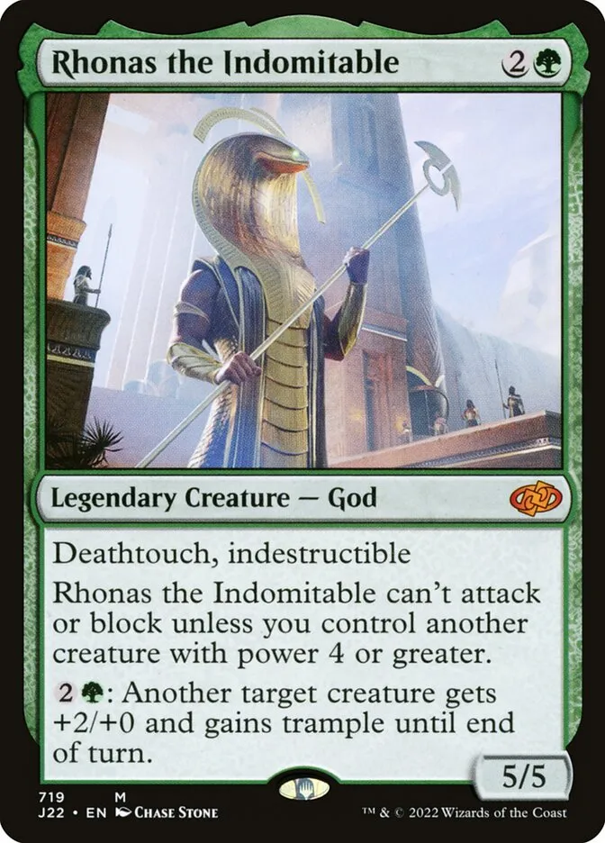 2022 Jumpstart 2022 Rhonas the Indomitable #719 mythic card image