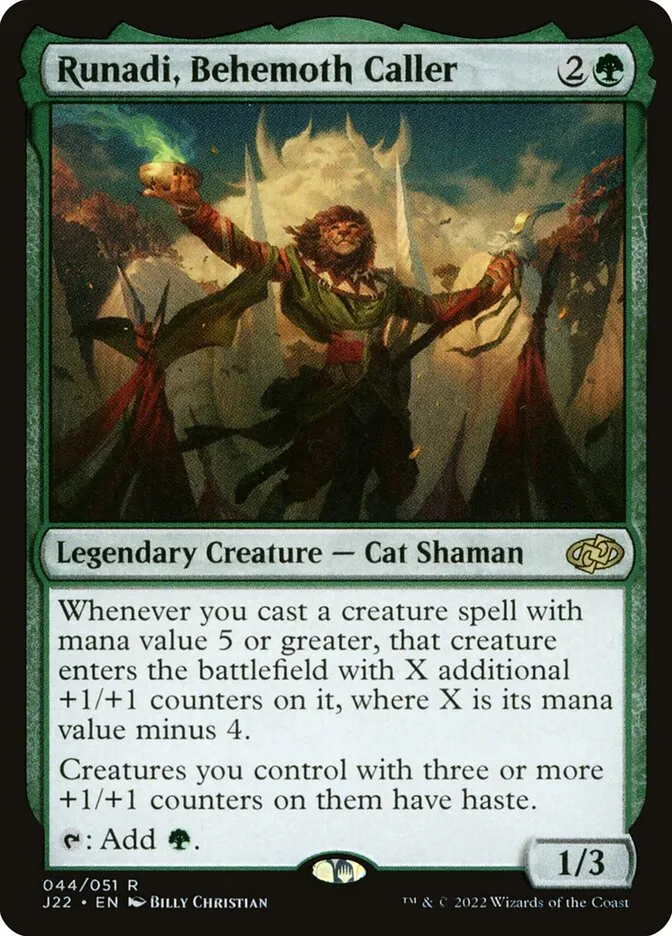 2022 Jumpstart 2022 Runadi, Behemoth Caller #44 rare card image