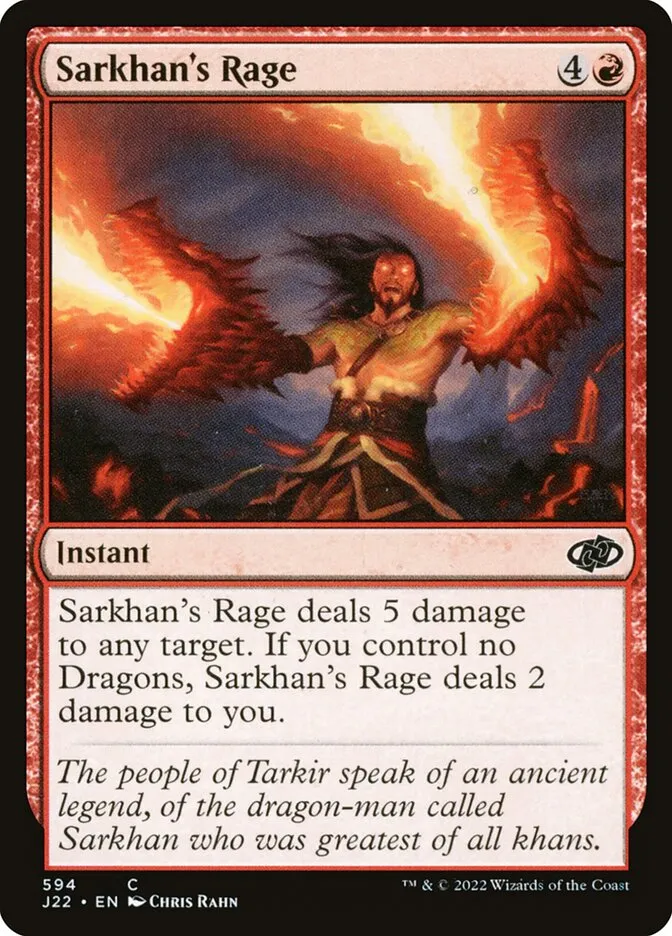 2022 Jumpstart 2022 Sarkhan's Rage common #594 common card image