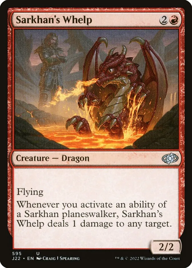 2022 Jumpstart 2022 Sarkhan's Whelp uncommon #595 uncommon card image
