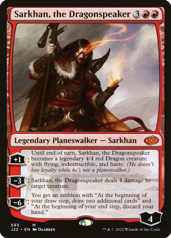 2022 Jumpstart 2022 Sarkhan, the Dragonspeaker #593 mythic card image