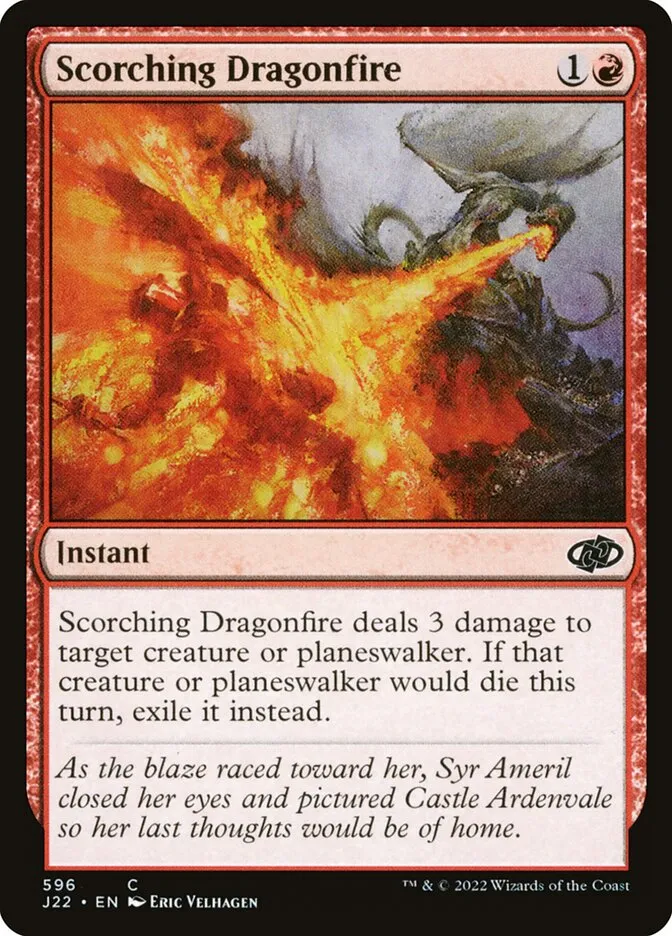 2022 Jumpstart 2022 Scorching Dragonfire common #596 common card image