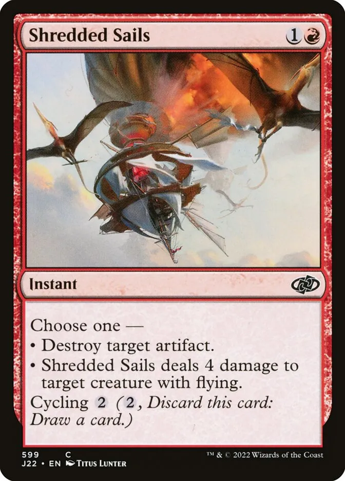 2022 Jumpstart 2022 Shredded Sails #599 common card image