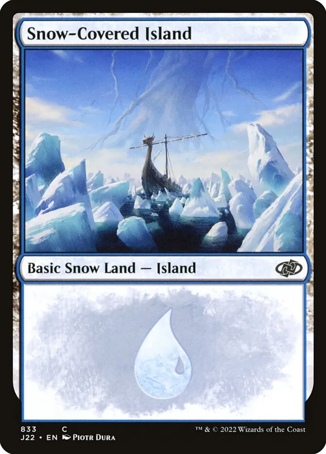2022 Jumpstart 2022 Snow-Covered Island #833 common card image