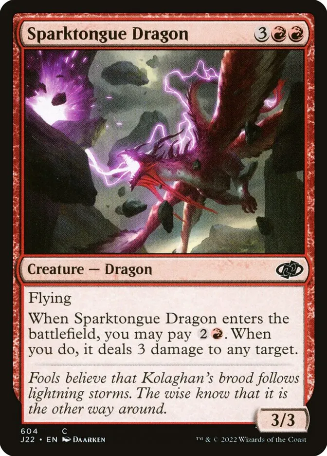 2022 Jumpstart 2022 Sparktongue Dragon #604 common card image