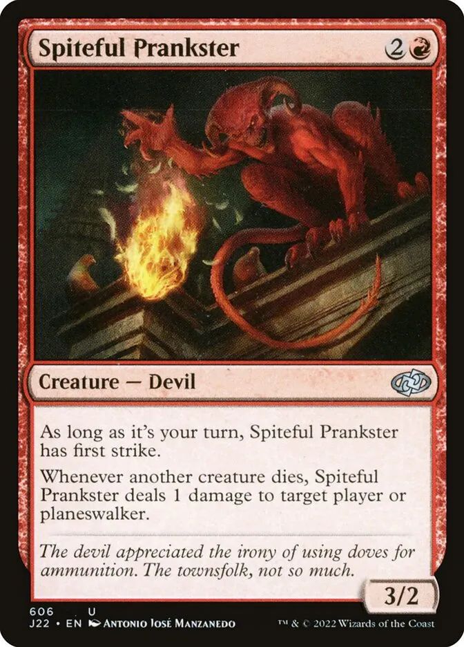 2022 Jumpstart 2022 Spiteful Prankster #606 uncommon card image