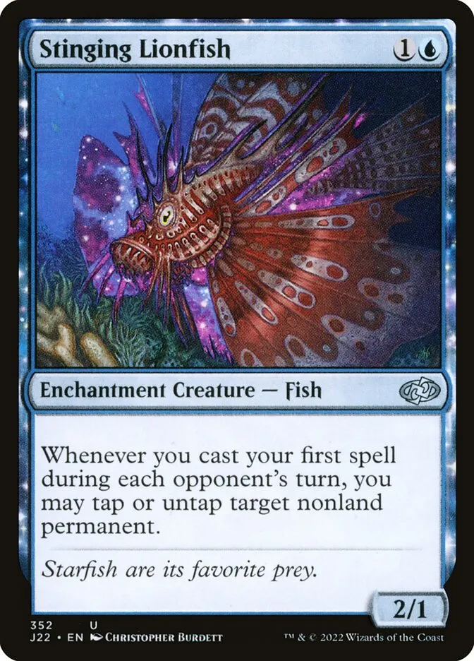2022 Jumpstart 2022 Stinging Lionfish #352 uncommon card image