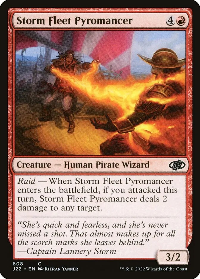2022 Jumpstart 2022 Storm Fleet Pyromancer common #608 common card image
