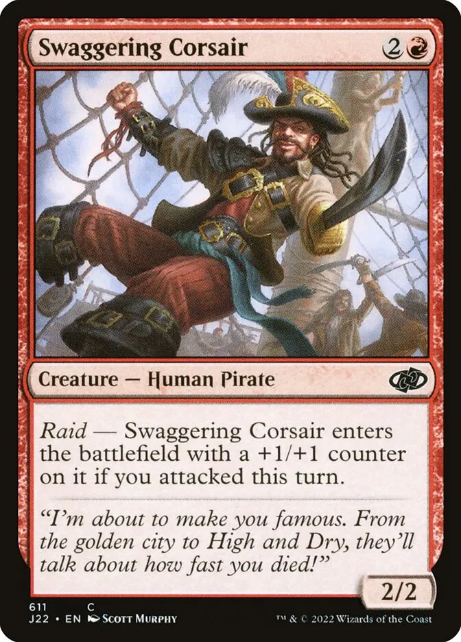 2022 Jumpstart 2022 Swaggering Corsair #611 common card image