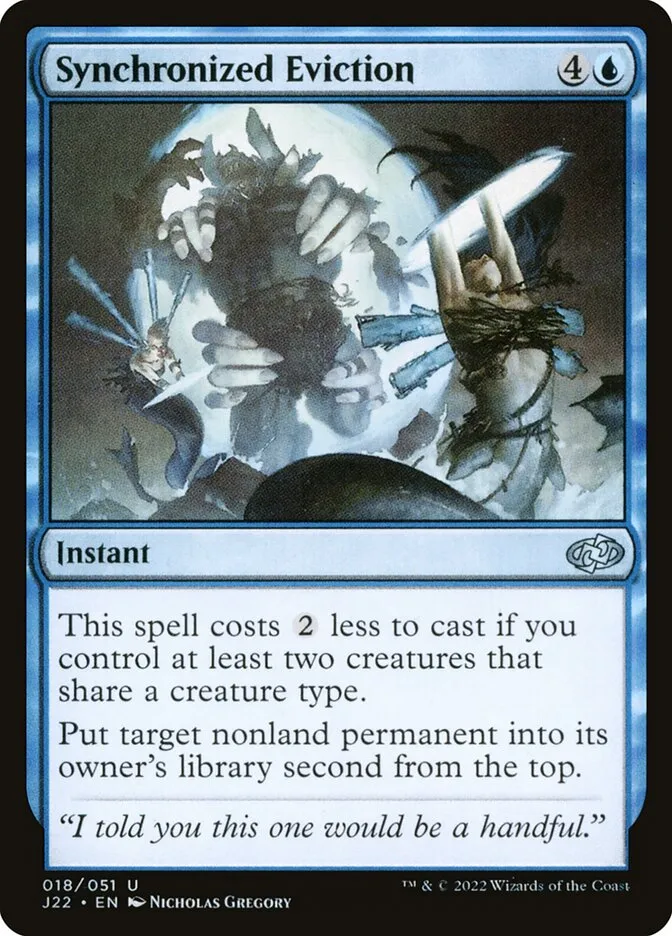 2022 Jumpstart 2022 Synchronized Eviction #18 uncommon card image