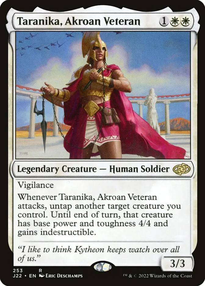 2022 Jumpstart 2022 Taranika, Akroan Veteran #253 rare card image