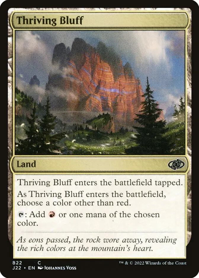 2022 Jumpstart 2022 Thriving Bluff common #822 common card image