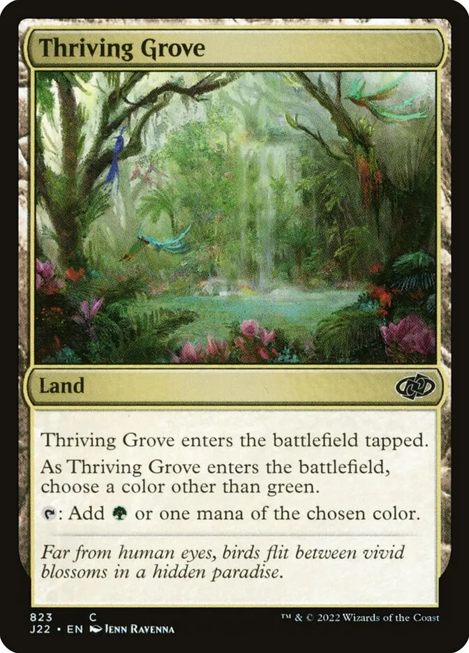 2022 Jumpstart 2022 Thriving Grove #823 common card image