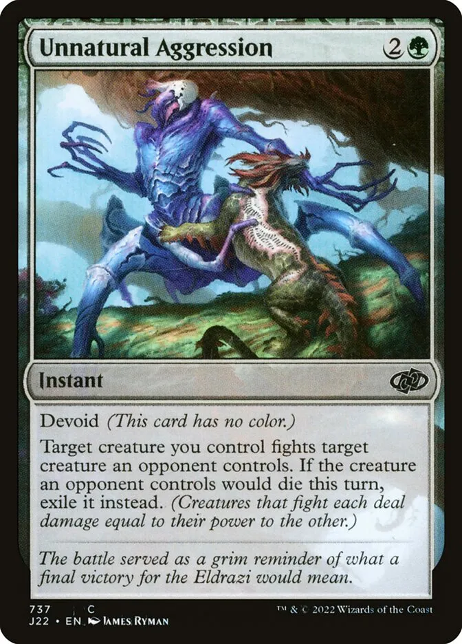 2022 Jumpstart 2022 Unnatural Aggression #737 common card image