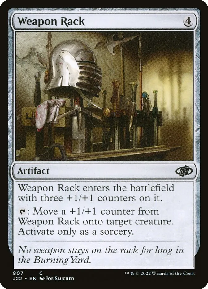 2022 Jumpstart 2022 Weapon Rack common #807 common card image