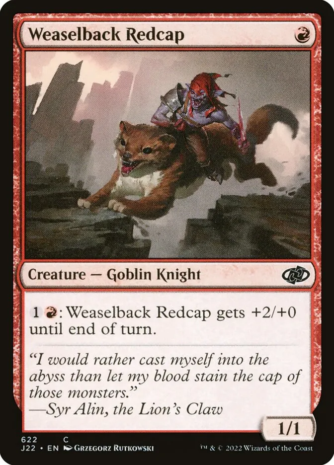 2022 Jumpstart 2022 Weaselback Redcap common #622 common card image