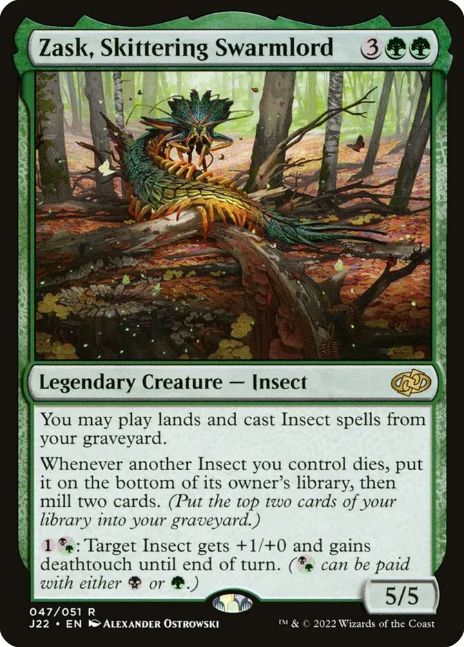 2022 Jumpstart 2022 Zask, Skittering Swarmlord #47 rare card image