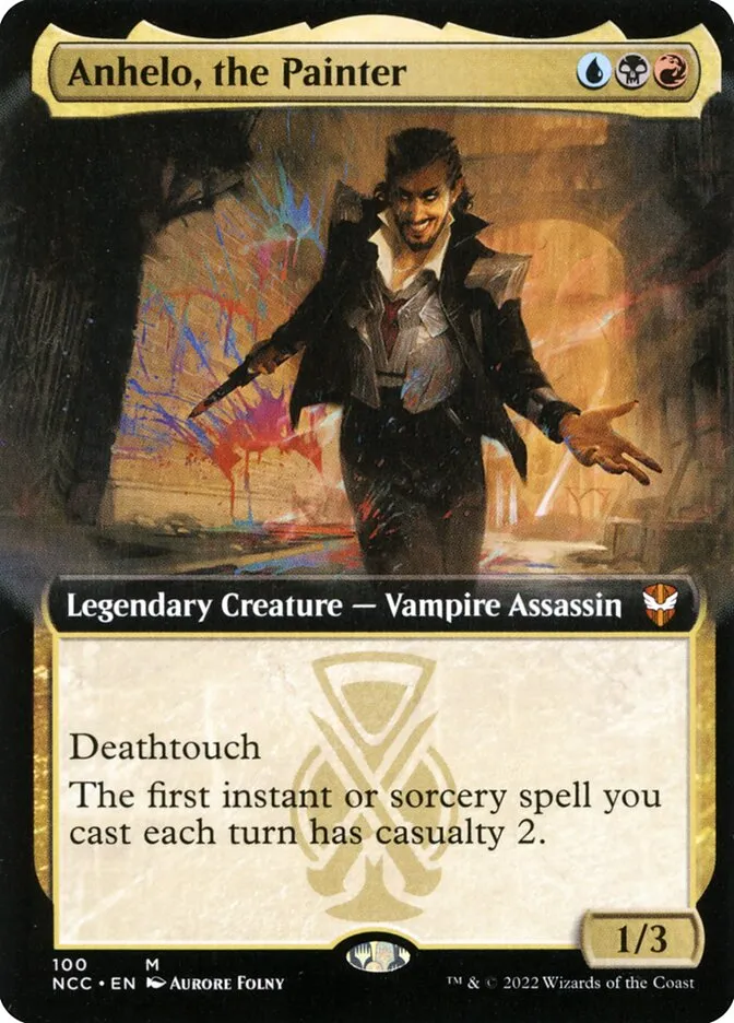 2022 New Capenna Commander Anhelo, the Painter mythic #100 mythic card image