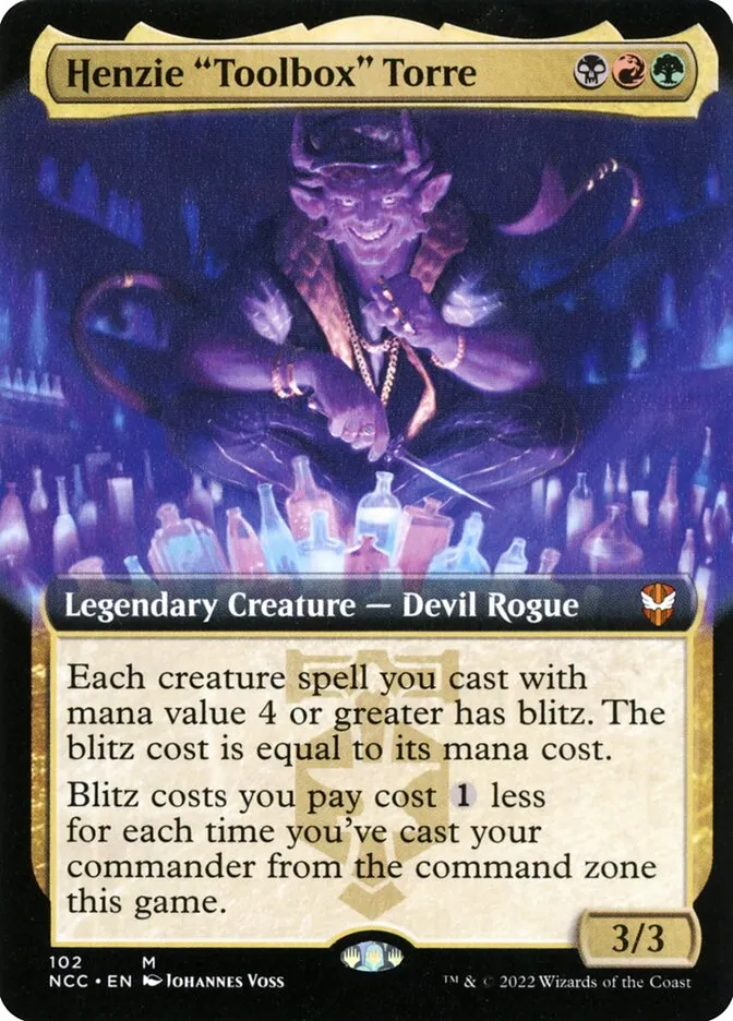 2022 New Capenna Commander Henzie "Toolbox" Torre mythic #102 mythic card image