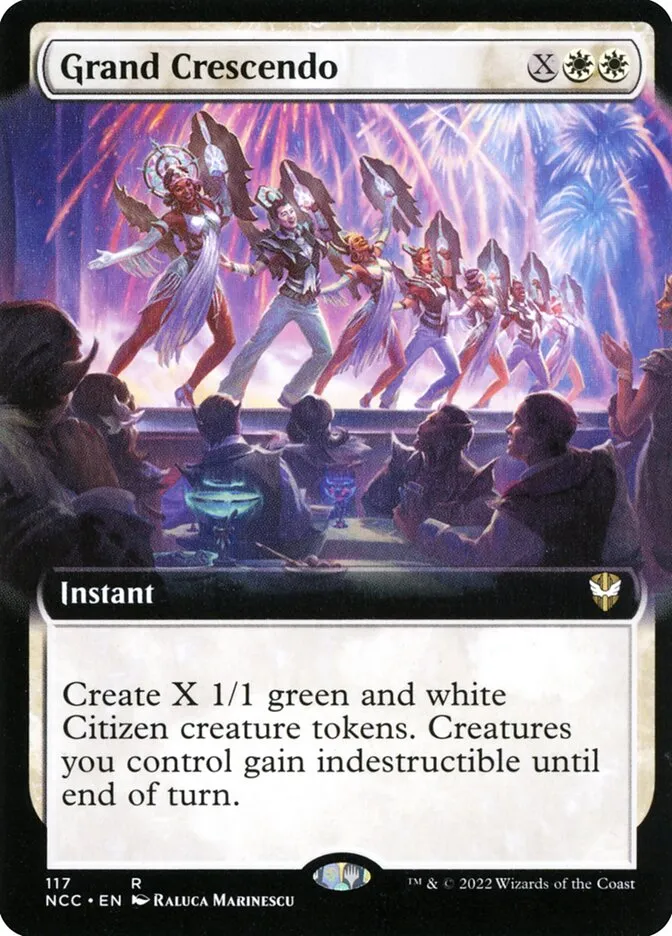 2022 New Capenna Commander Grand Crescendo [Extended Art] rare #117 rare card image