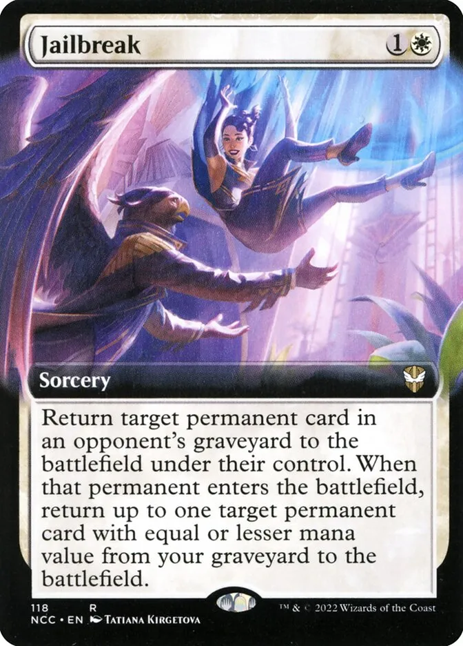 2022 New Capenna Commander Jailbreak [Extended Art] rare #118 rare card image