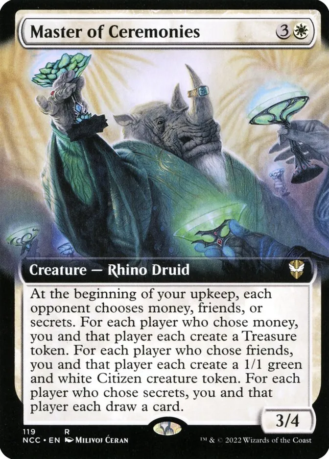 2022 New Capenna Commander Master of Ceremonies [Extended Art] rare #119 rare card image