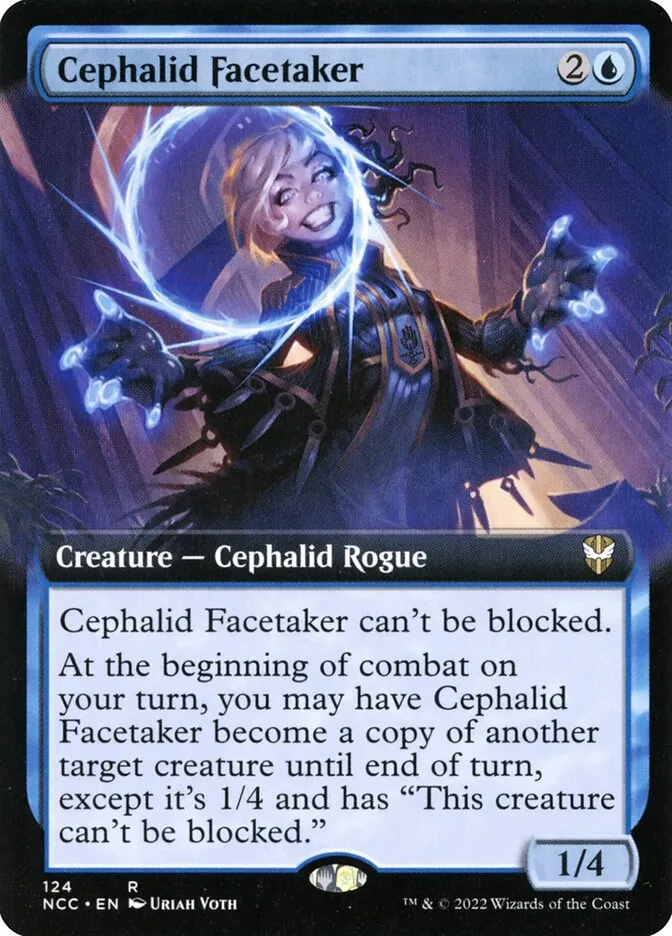 2022 New Capenna Commander Cephalid Facetaker [Extended Art] rare #124 rare card image