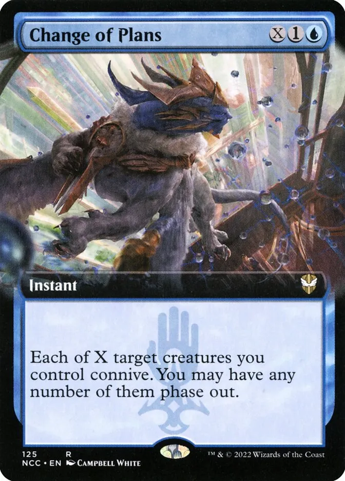 2022 New Capenna Commander Change of Plans [Extended Art] rare #125 rare card image
