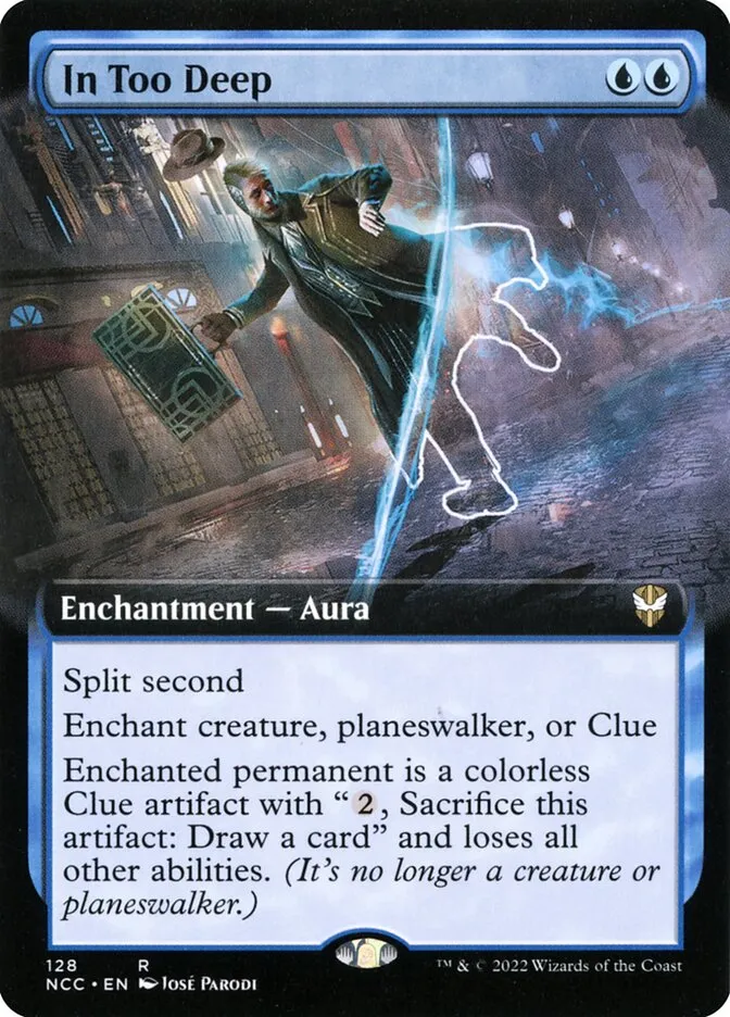 2022 New Capenna Commander In Too Deep [Extended Art] rare #128 rare card image