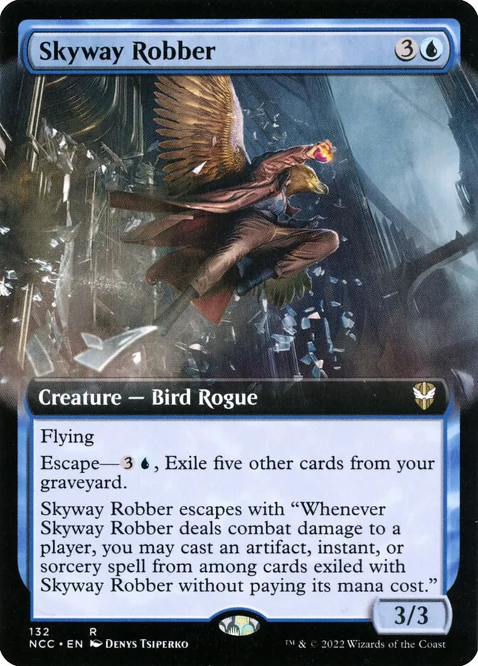 2022 New Capenna Commander Skyway Robber [Extended Art] rare #132 rare card image
