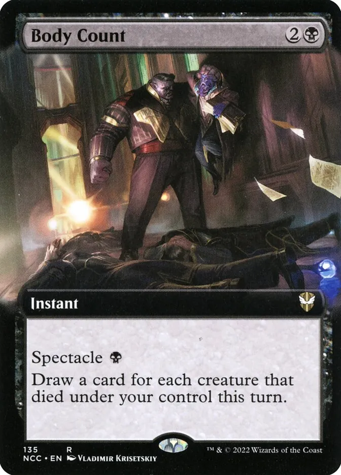2022 New Capenna Commander Body Count [Extended Art] rare #135 rare card image