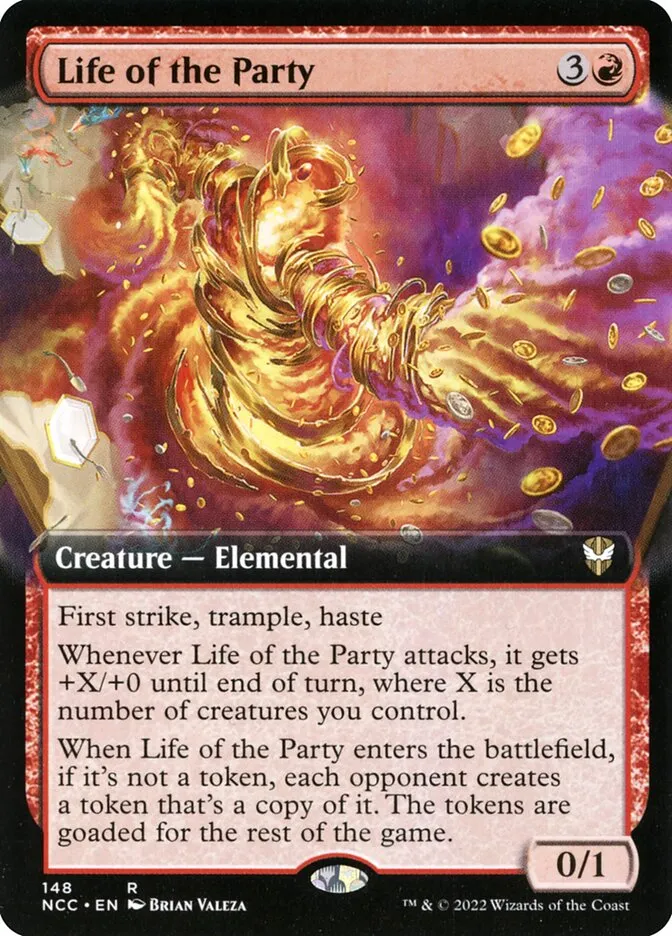 2022 New Capenna Commander Life of the Party [Extended Art] rare #148 rare card image