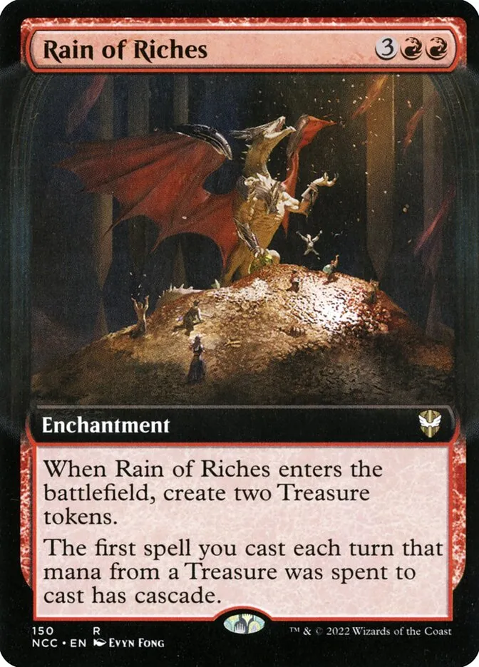 2022 New Capenna Commander Rain of Riches [Extended Art] rare #150 rare card image