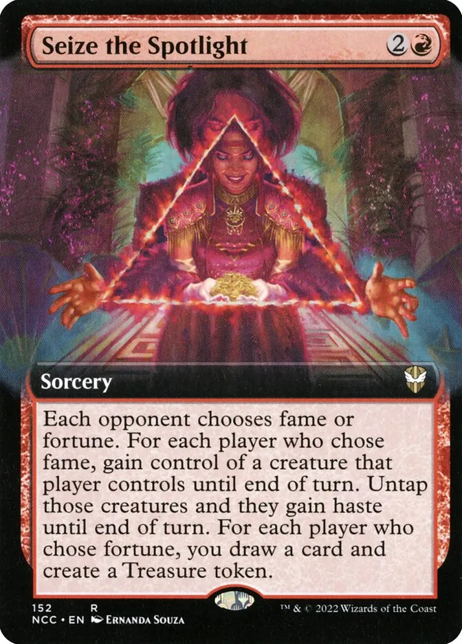 2022 New Capenna Commander Seize the Spotlight [Extended Art] rare #152 rare card image