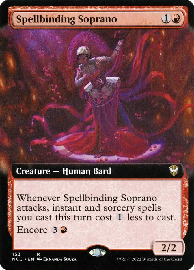 2022 New Capenna Commander Spellbinding Soprano rare #153 rare card image